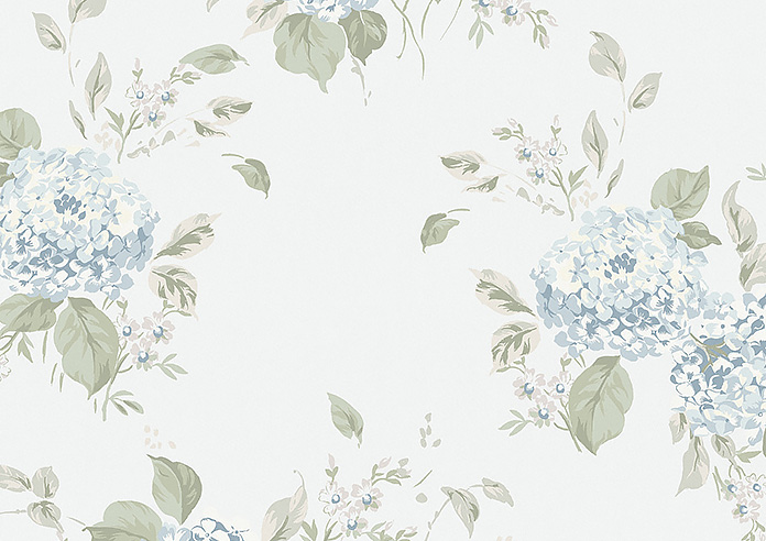 Shabby Chic by Rachel Ashwell Belle Hydrangea, Duck Egg - Twist&Fit Roman Blind - Image 7